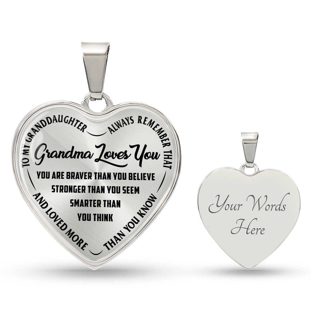 Grandma Loves You – Heart Necklace