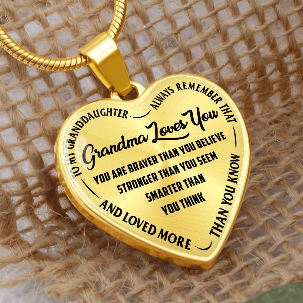 Grandma Loves You – Heart Necklace