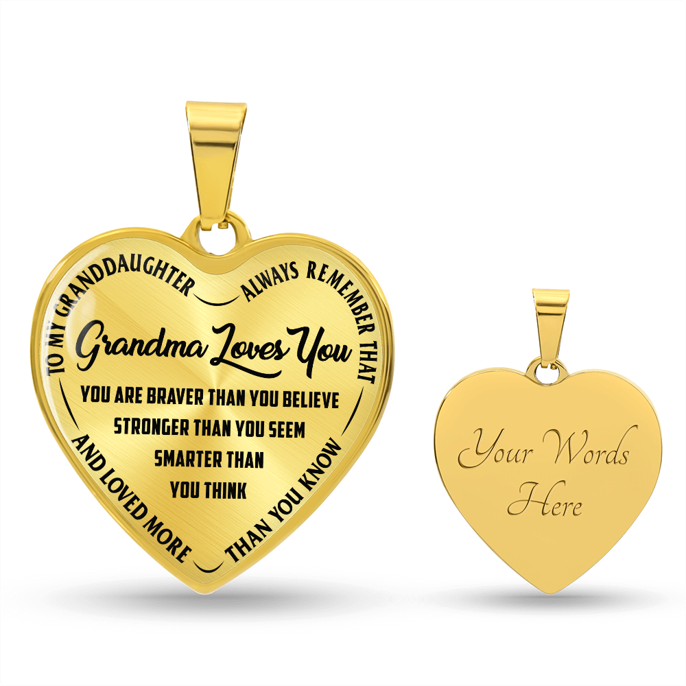 Grandma Loves You – Heart Necklace