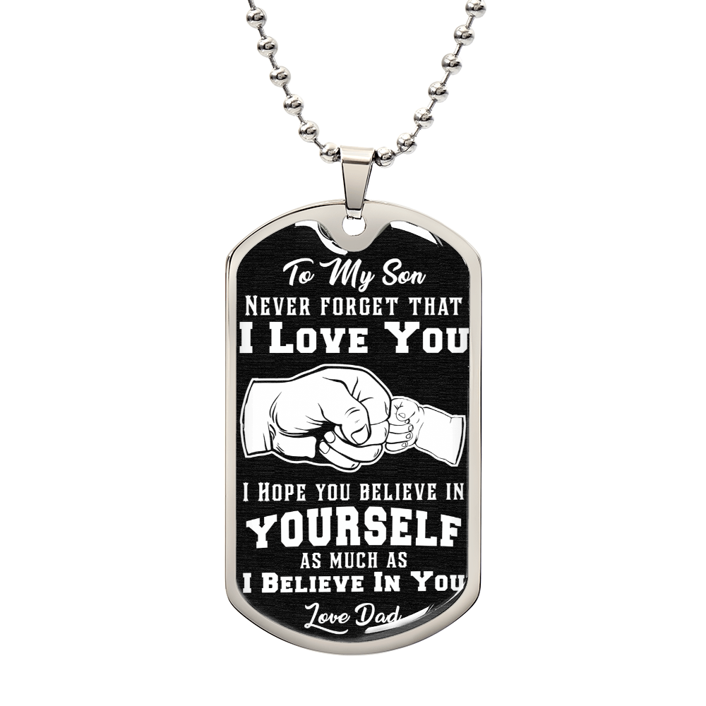 Believe In Yourself – Dog Tag Necklace