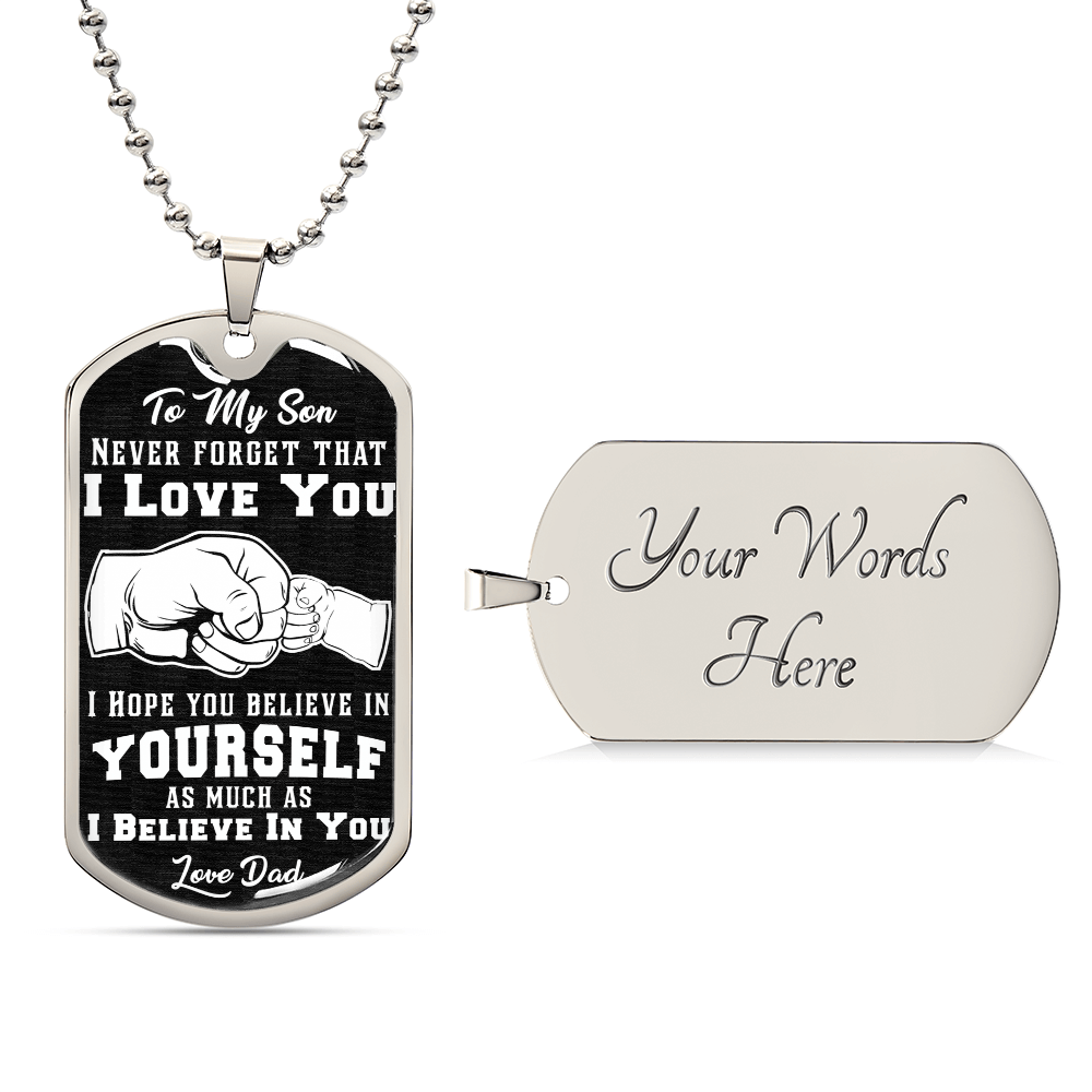 Believe In Yourself – Dog Tag Necklace