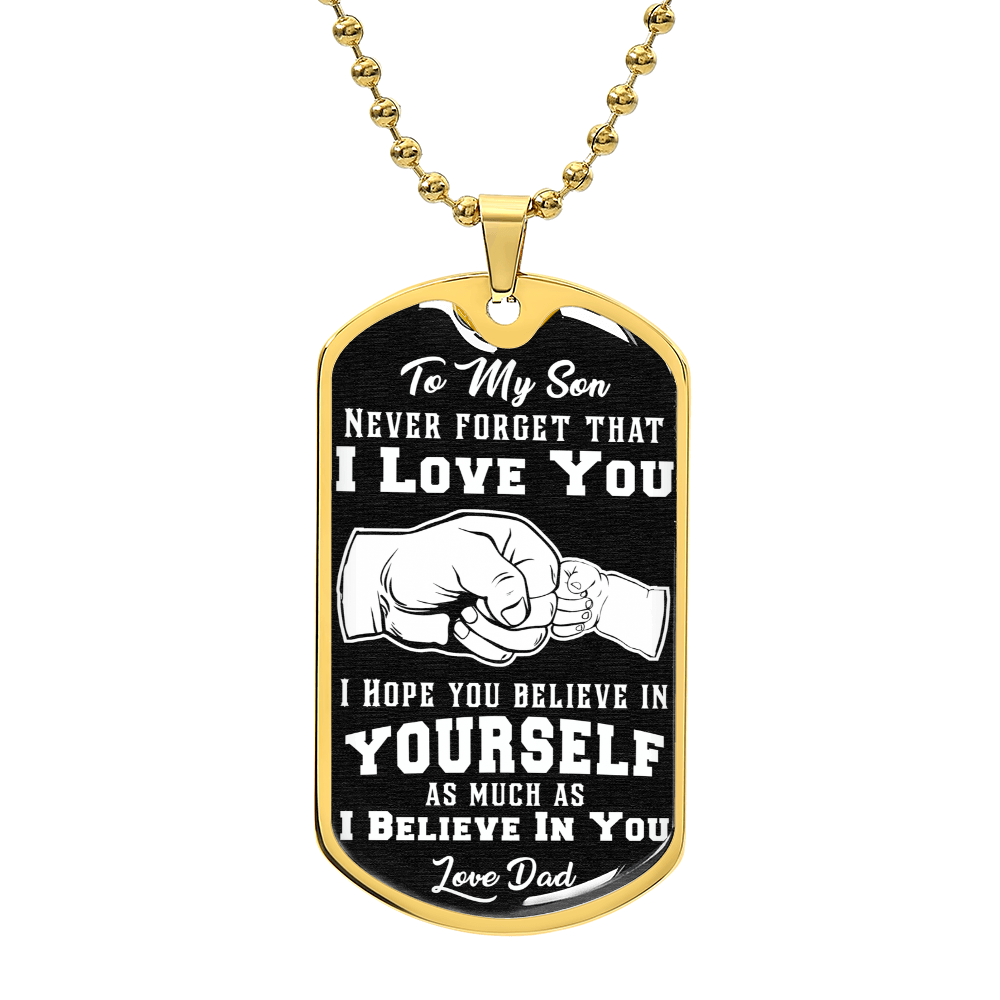 Believe In Yourself – Dog Tag Necklace
