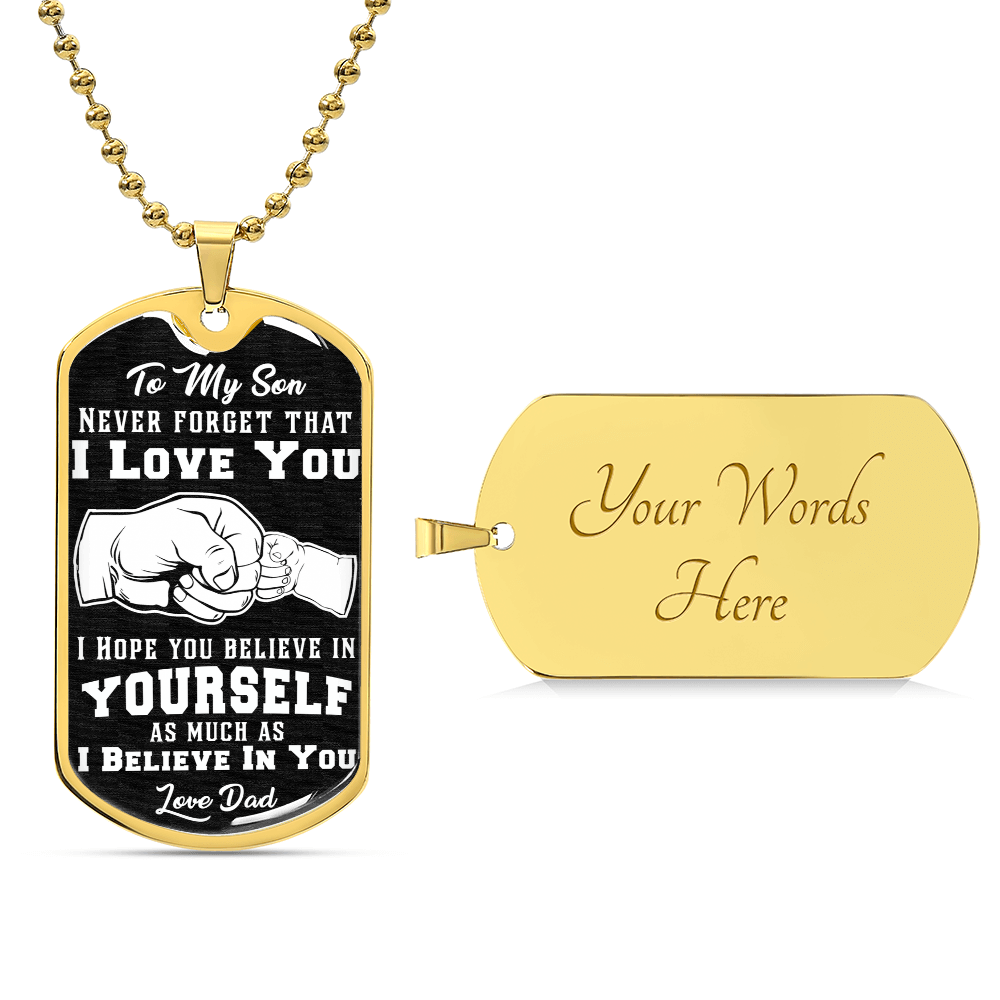 Believe In Yourself – Dog Tag Necklace