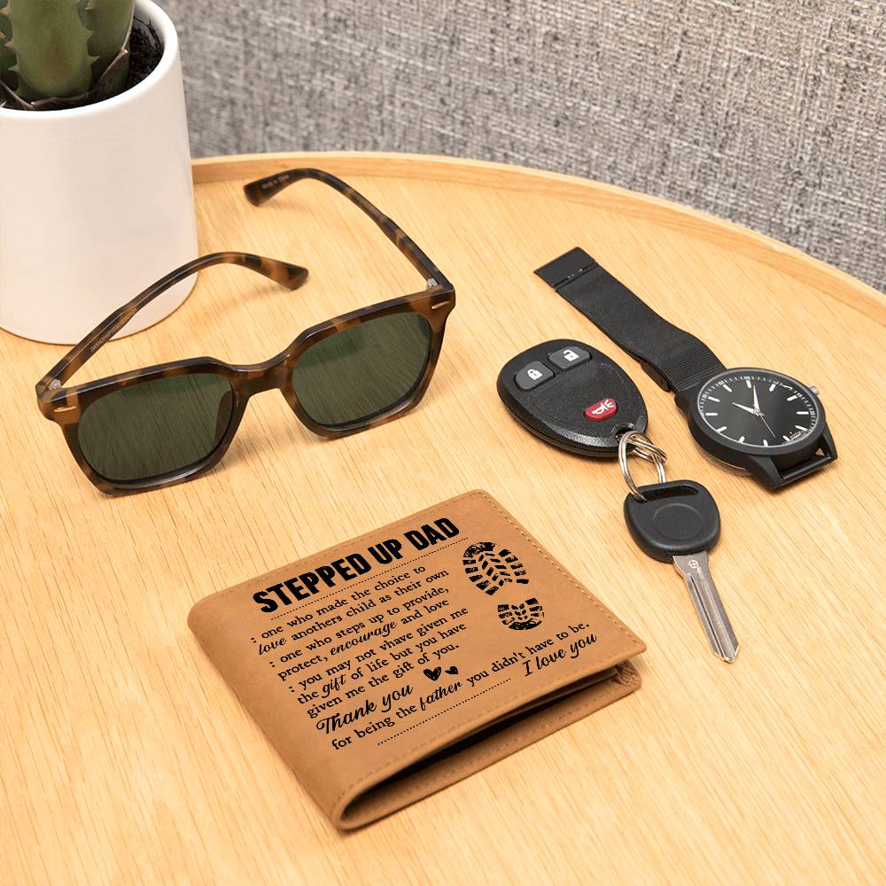 To My Stepdad Gift of Life – Leather Wallet