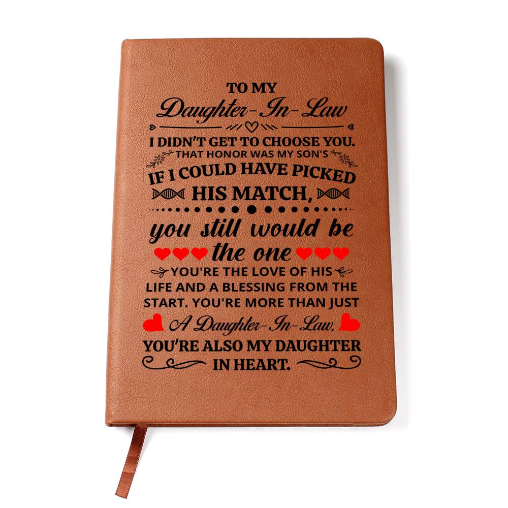 To My Daughter-in-Law Honor  Leather Journal