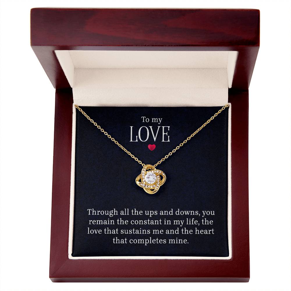 To My Love – Love Knot Necklace