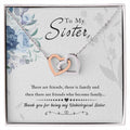 To My Sister – Interlocking Hearts Necklace