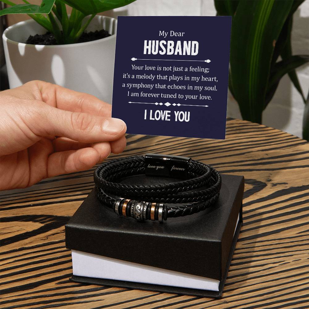 Your Love is not Just a Feeling – Men's Leather Bracelet