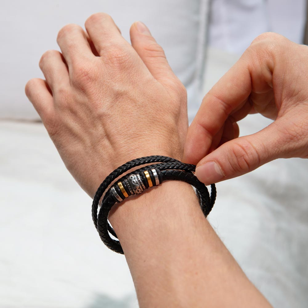 Your Love is not Just a Feeling – Men's Leather Bracelet