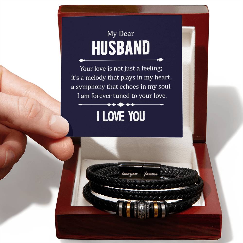 Your Love is not Just a Feeling – Men's Leather Bracelet