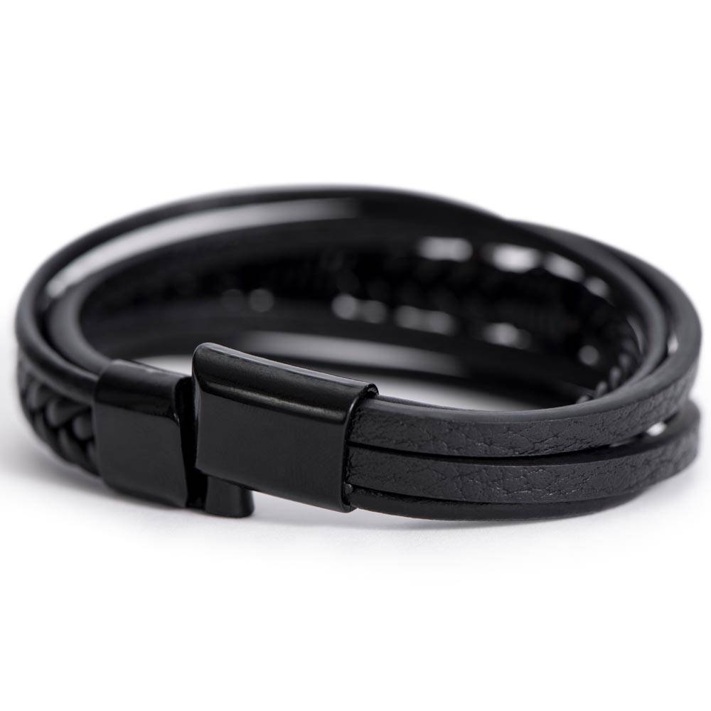 Hold Tightly – Cross Leather Bracelet