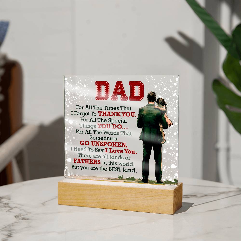 Thank You Dad – Acrylic Square