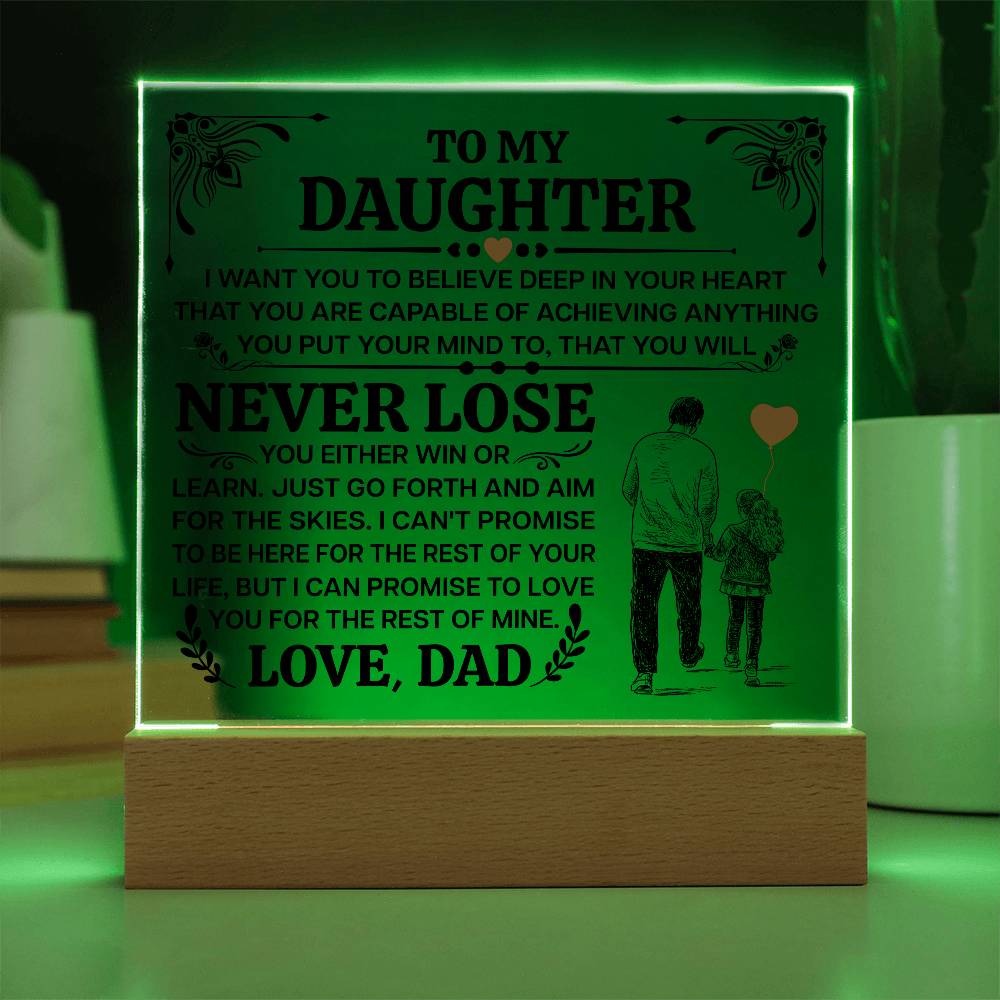 To My Daughter Promise – Acrylic Square