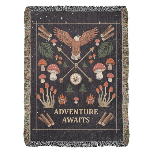Adventure Awaits Woven Blanket