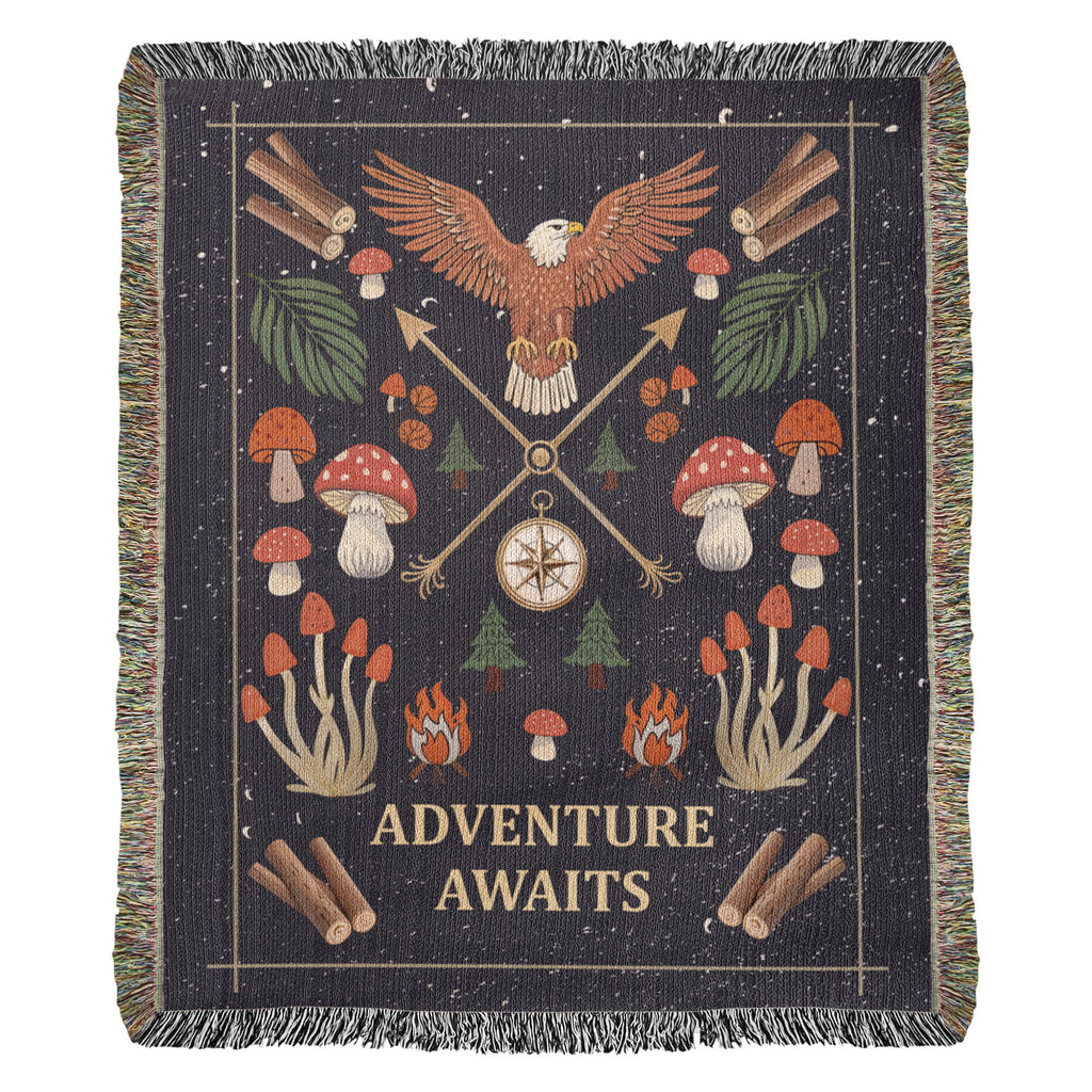 Adventure Awaits Woven Blanket
