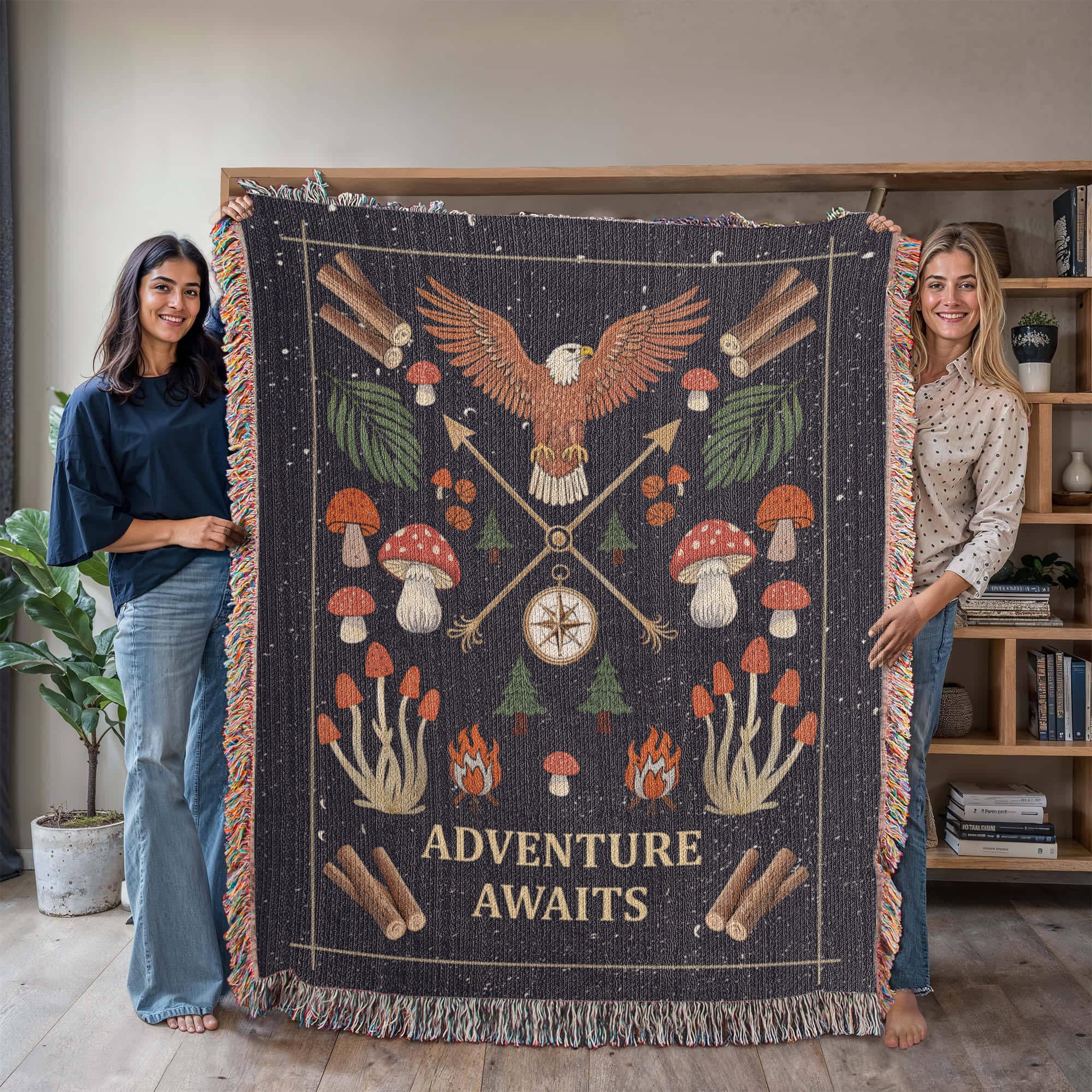 Adventure Awaits Woven Blanket